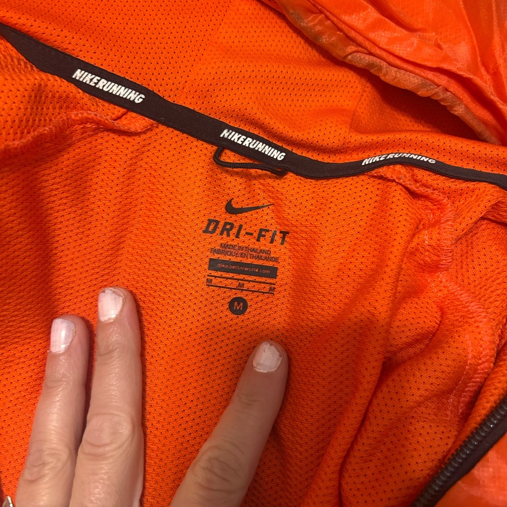 Nike Dri-FIT Hooded Full-Zip Jacket – Orange/Black – Size Medium - Picture 4 of 5